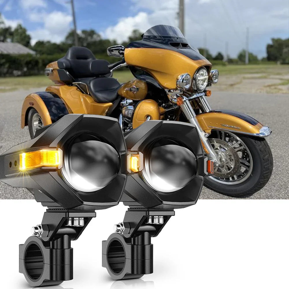 Auxbeam Motorcycle LED Spotlight Light 3+5 for 2023 Harley-Davidson Tri-Glide