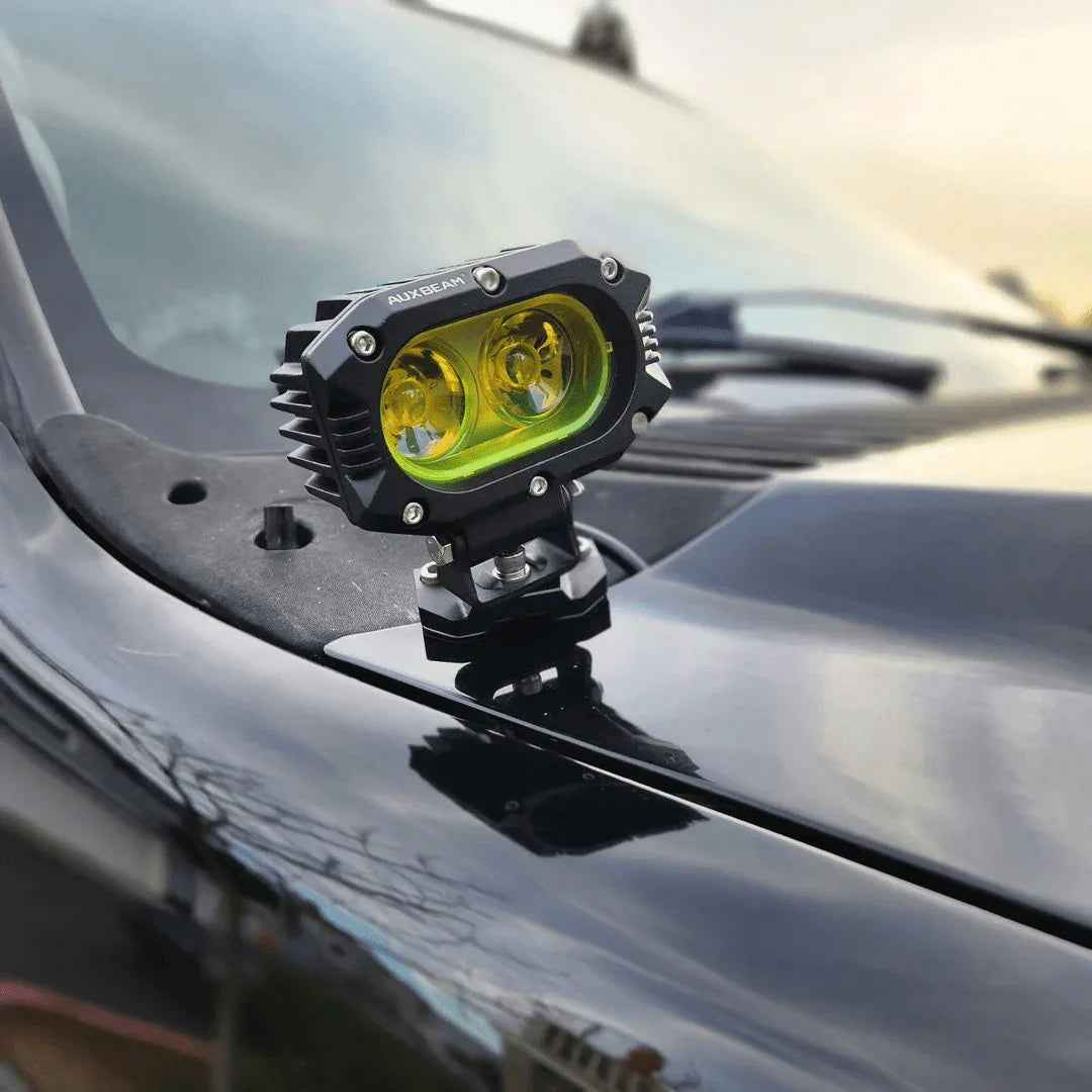 R4 Series | 4 Inch 60W LED Pods Light Flood Beam Amber Light