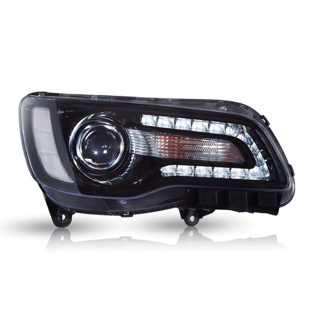 Vland LED Headlight Assembly Dual Beam Projector 2011-UP Chrysler