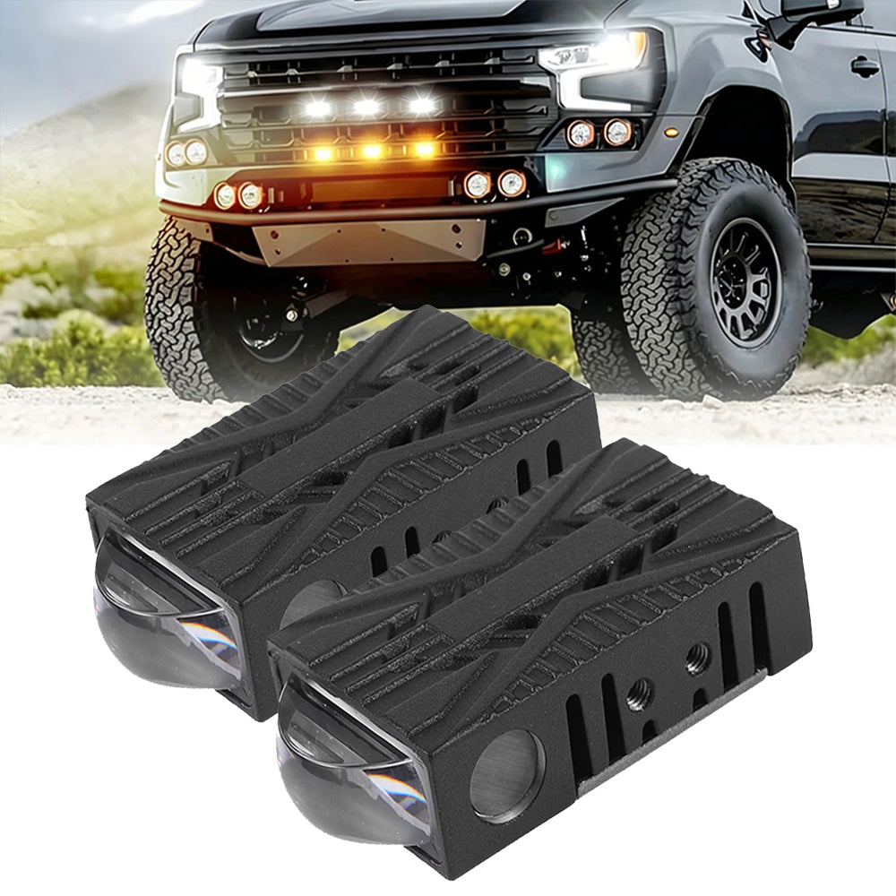 Auxbeam 0.82'' Dual-Color Bi-LED Grille Projector Lights – 6000K White / 3000K