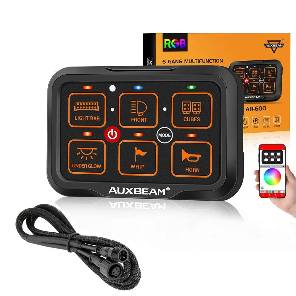 Auxbeam AR Series 6/8 Gang LED Switch Panel, Off Road Light Controller