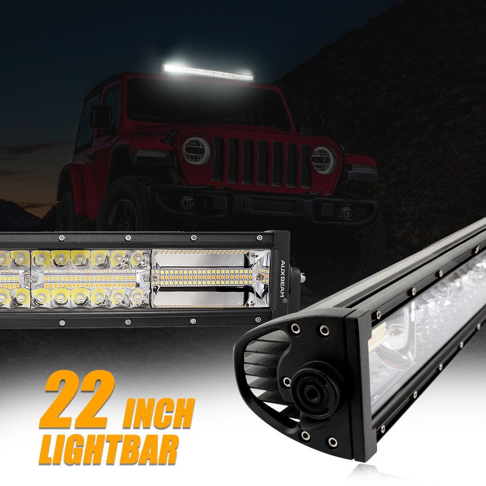 Auxbeam Series 22 Inch/30 Inch/42 Inch/50 Inch White&Amber LED Light Bars