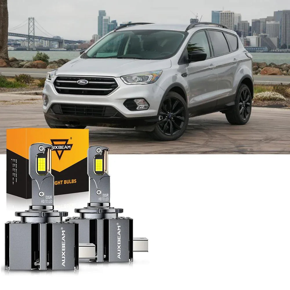 Auxbeam LED Headlight Bulbs Bundle for 2017 Ford Escape H1 D3S