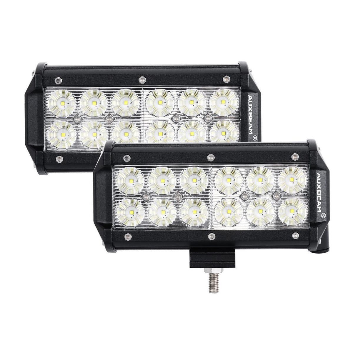 Auxbeam 6.5 inch Classic-SM Series Dual Row LED Light Bar 6000K White Spot/Flood