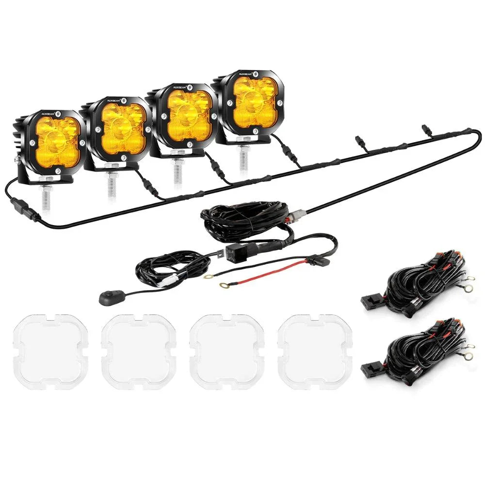 Auxbeam XP-ULTRA Series 3 Inch 80W 9600LM LED Pods Lights White&Amber