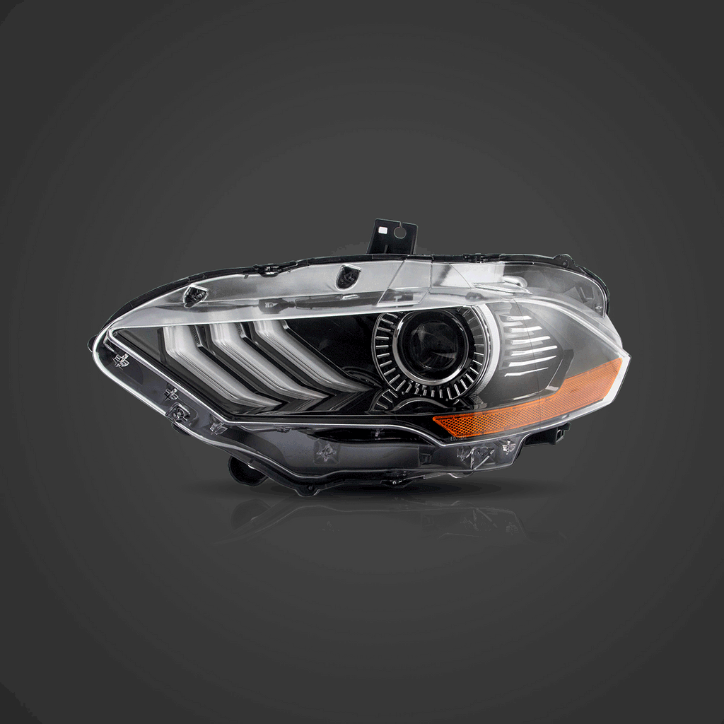 Vland LED Headlight Assembly Dual for 2018-2024 Ford Mustang 6th Gen Facelifted