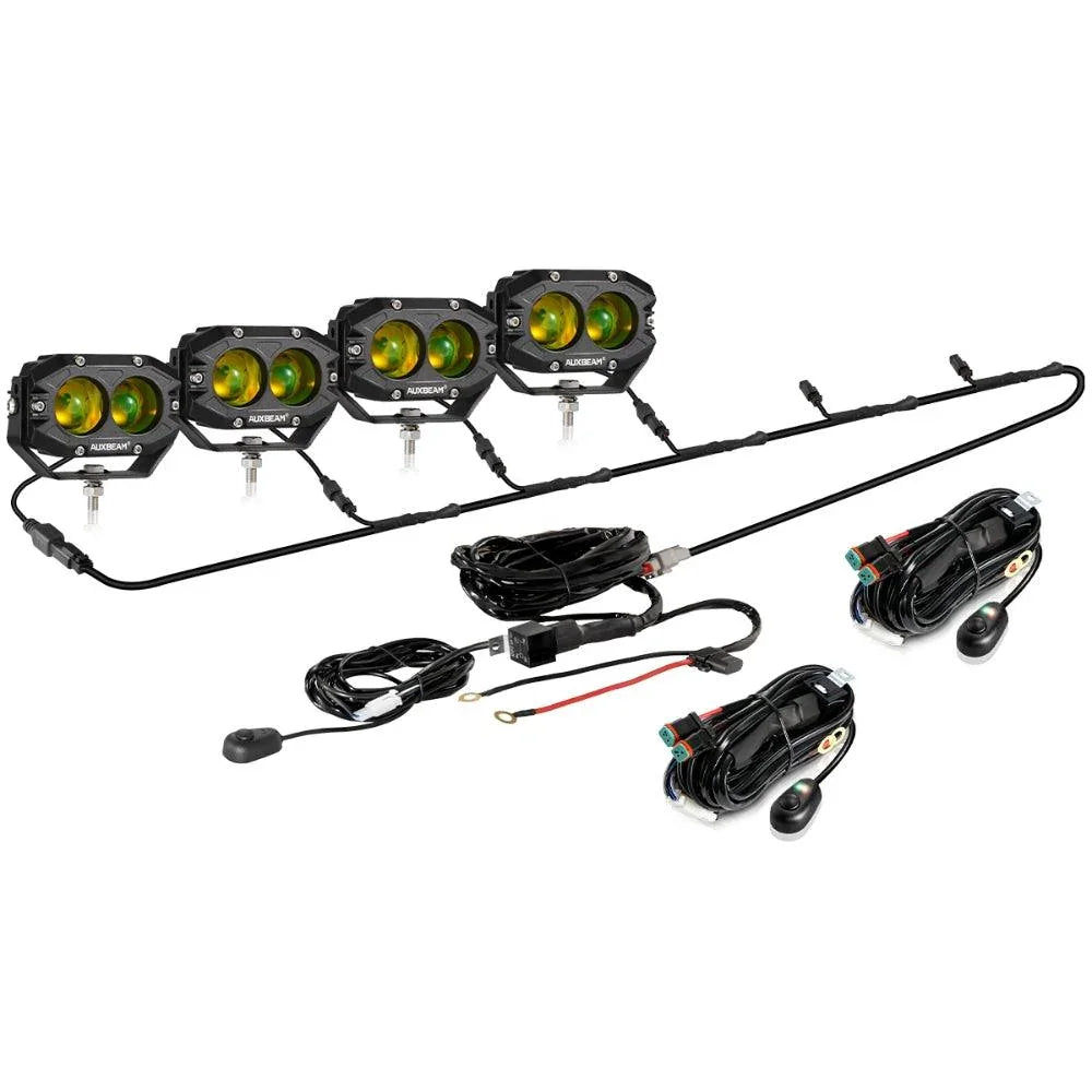 Auxbeam R4 Series - 4 Inch 60W LED Pods Amber Spot Driving Light