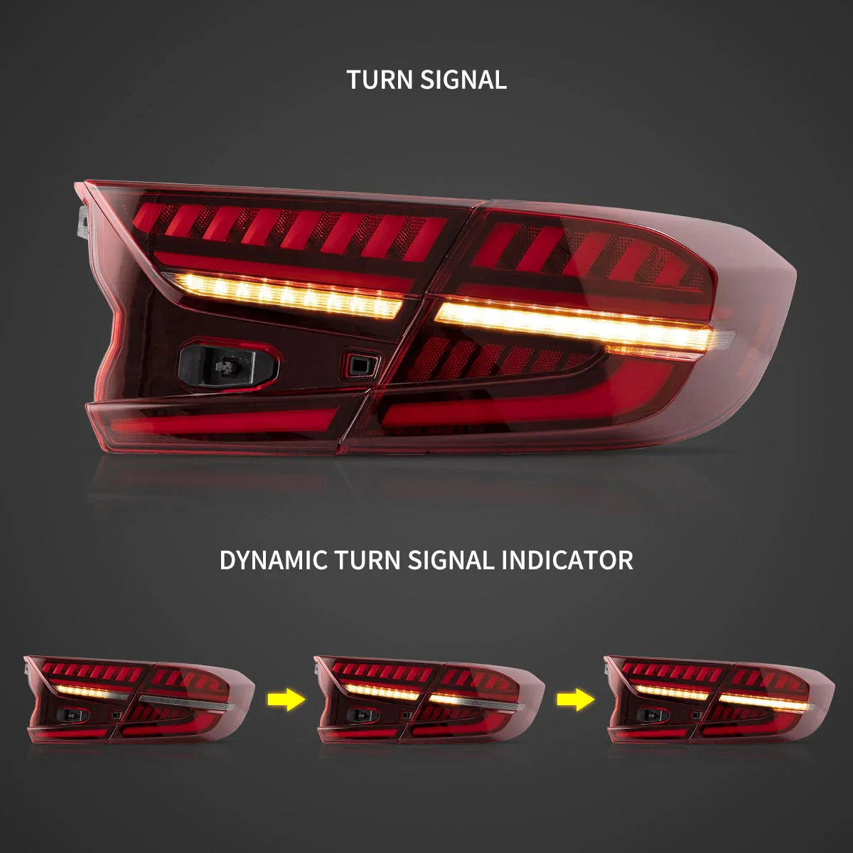 Vland LED Tail Light Assembly for 2018-2022 Honda Accord 10th Gen