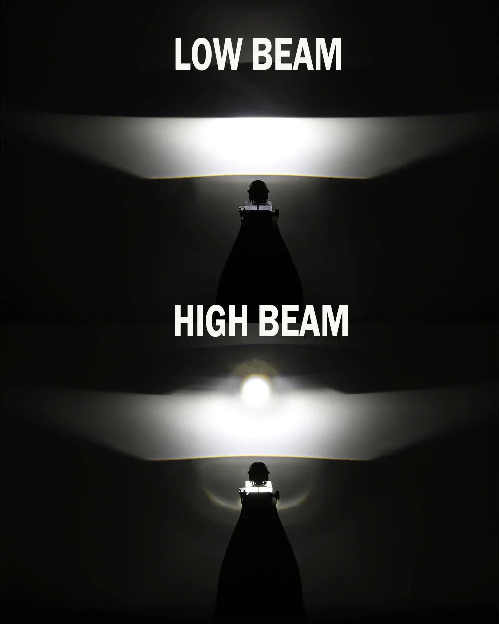 Auxbeam 2 Inch 80W Bi-LED Projector Lens Fog Light 6000K Hyperboloid for Toyota