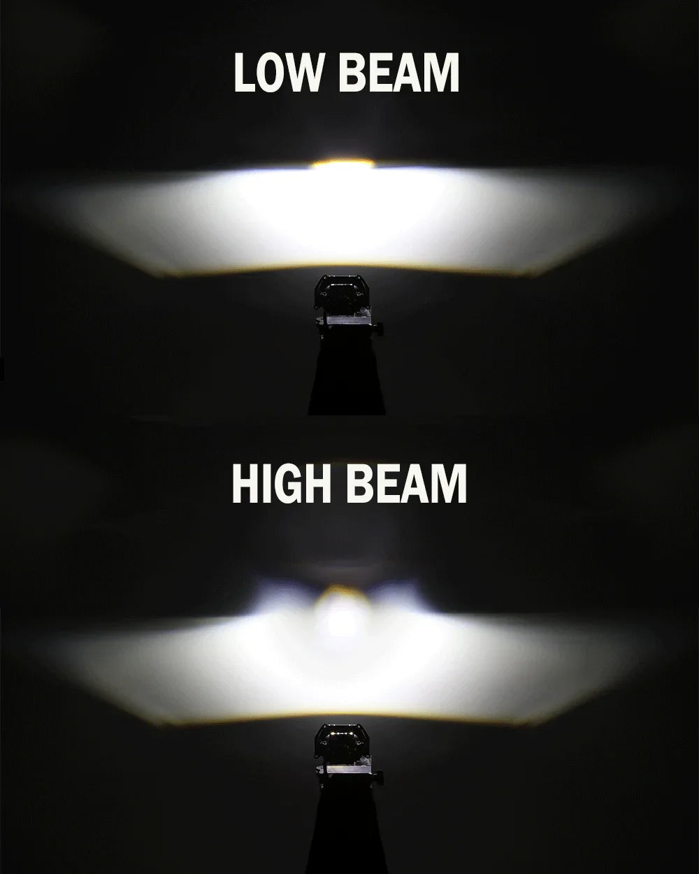 Auxbeam 3.5 inch 132W Hyperbolic Rectangular Bi-LED Projector Lens Headlight K9