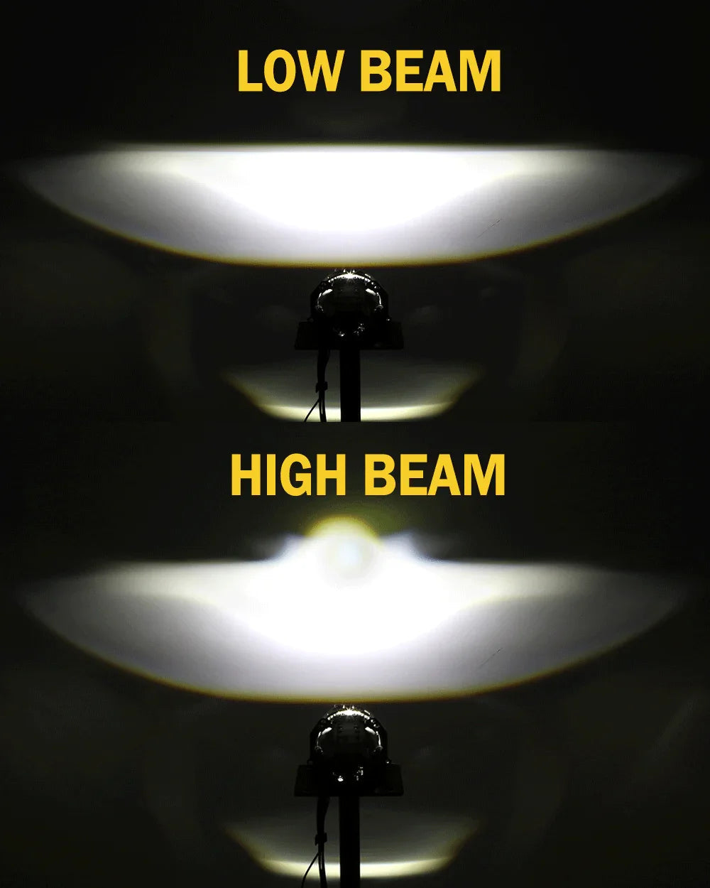 Auxbeam 3 Inch 158W Ultra-Brightness & Wider Light Pattern Triple Direct Bi-LED