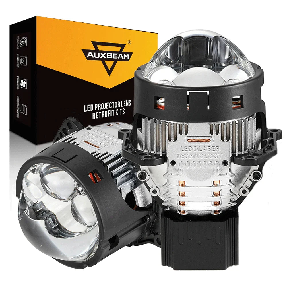 Auxbeam 3 Inch 158W Ultra-Brightness & Wider Light Pattern Triple Direct Bi-LED