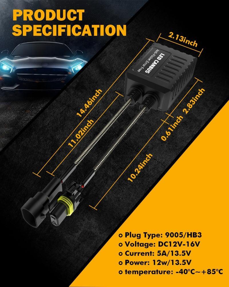 Auxbeam 9012/HIR2 C20-Model Decoder-Pro Enhanced LED Headlight Bulbs Decoder