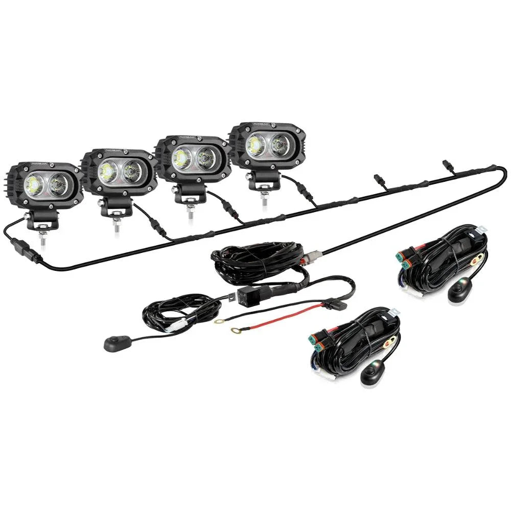 Auxbeam R4 Series 4 Inch 60W Flood Beam LED Pods Light White Driving Light