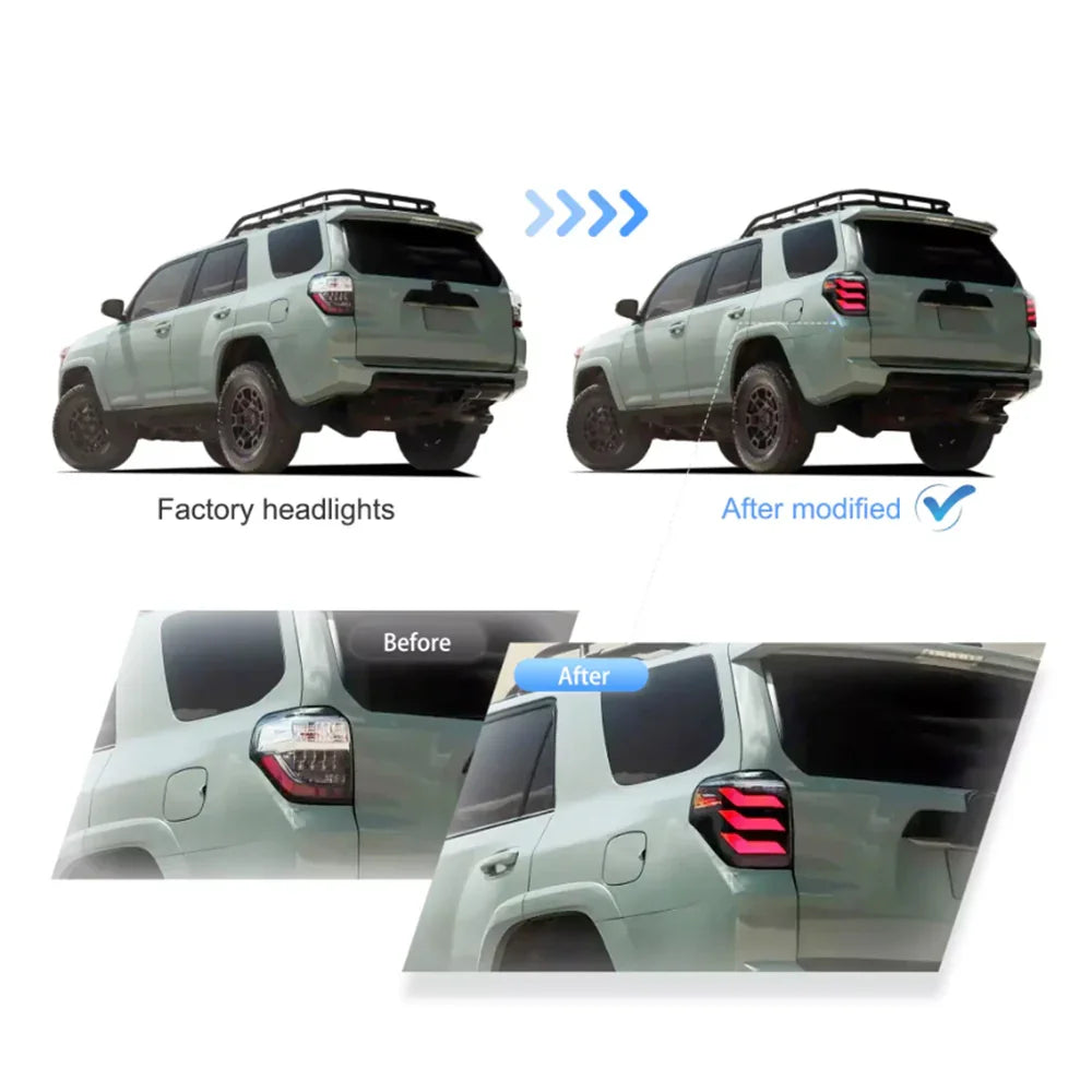 Vland LED Tail Lights Assembly for 2010-2014 Toyota 4Runner