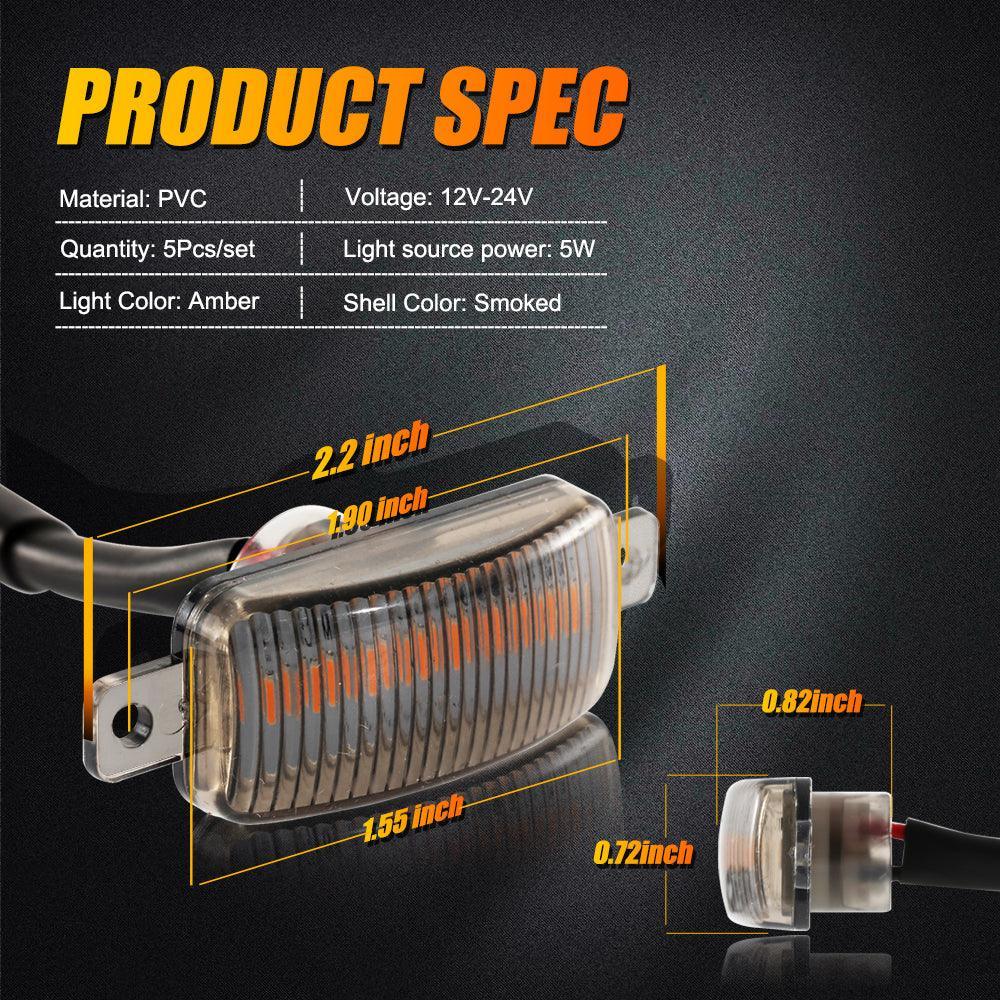 Auxbeam LED Front Grille Lights Raptor Style Amber Light Universal Car