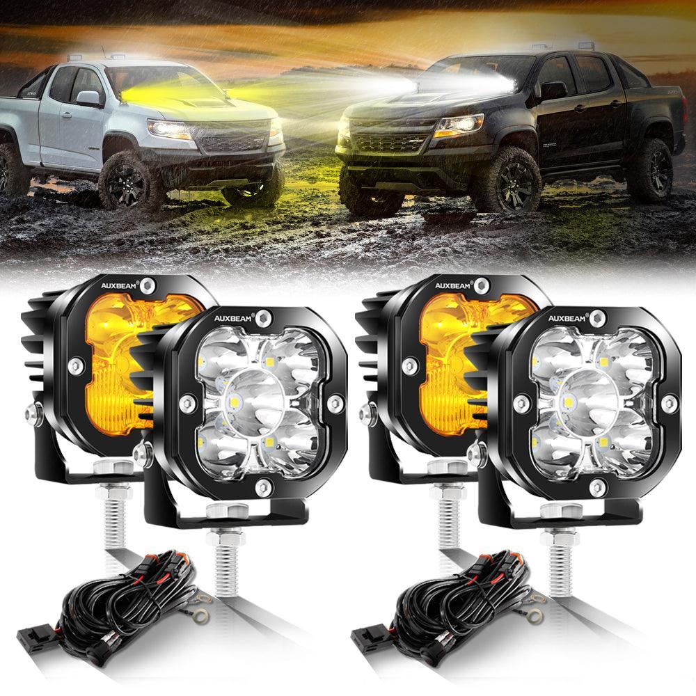 XP-ULTRA Series 3 Inch 80W 9600LM LED Pods Lights White&Amber