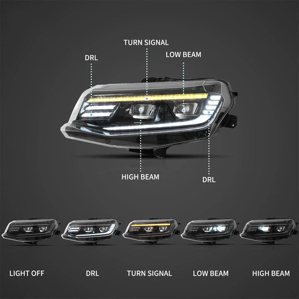 Vland LED Headlight for 2016-2018 Chevrolet Camaro & 2019-2024 Camaro ZL1