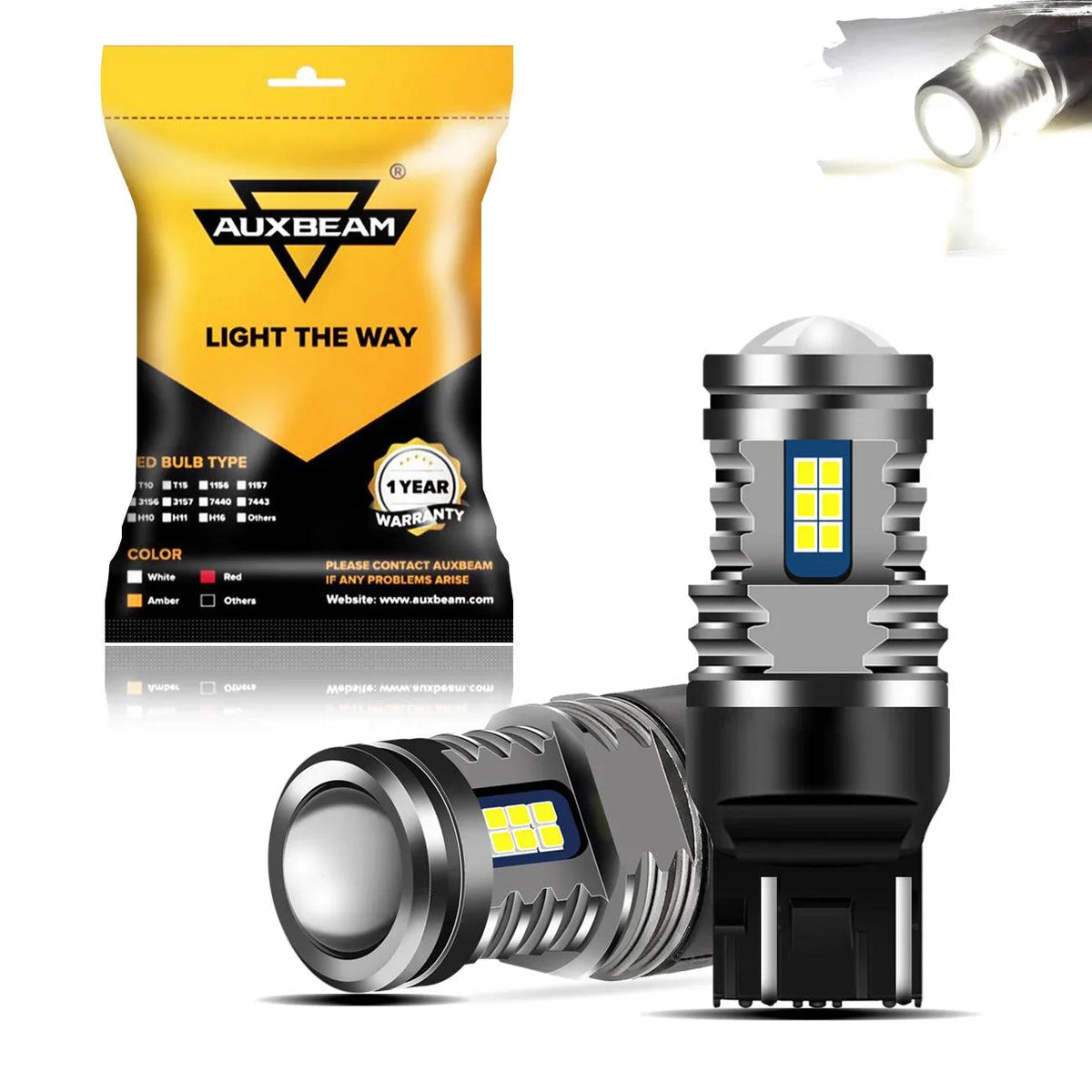Auxbeam F-16 Plus Series LED High/Low Beam Bulb Bundle for 2001-2003 Toyota RAV4