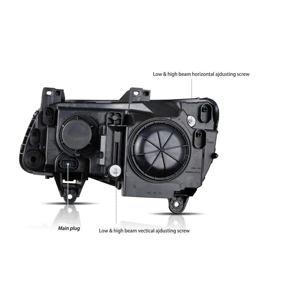 Vland LED Headlight Assembly Dual Beam Projector 2011-UP Chrysler
