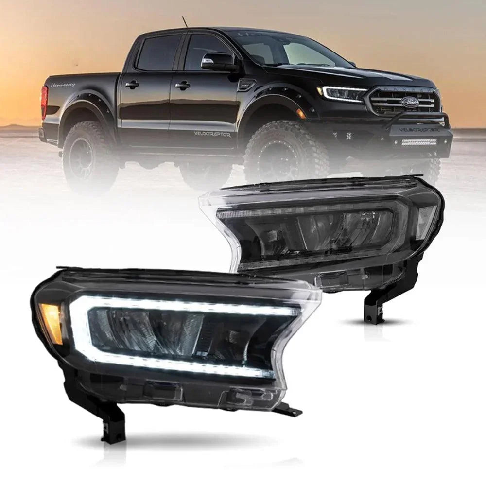Vland LED Headlight Assembly Reflection for 2016-2021 Ford Ranger 3rd Gen P375