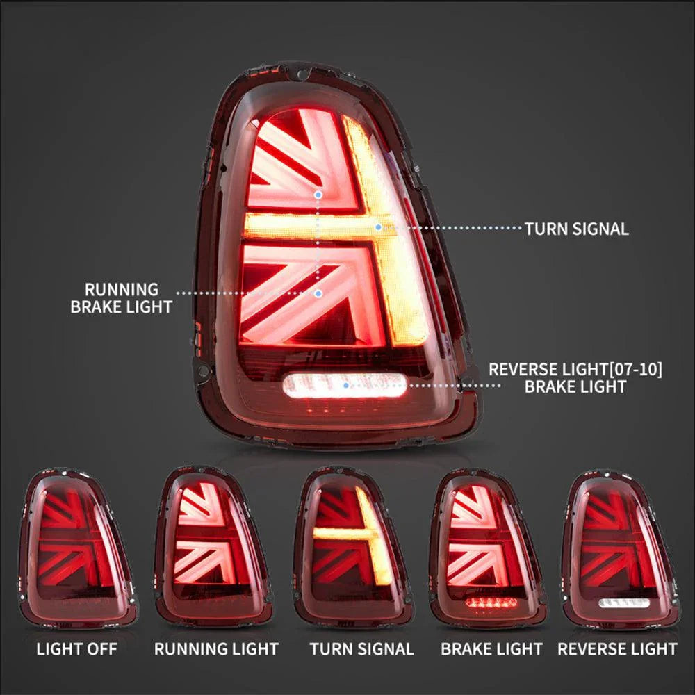 Vland LED Tail Lights Assembly for 2007-2015 Mini R