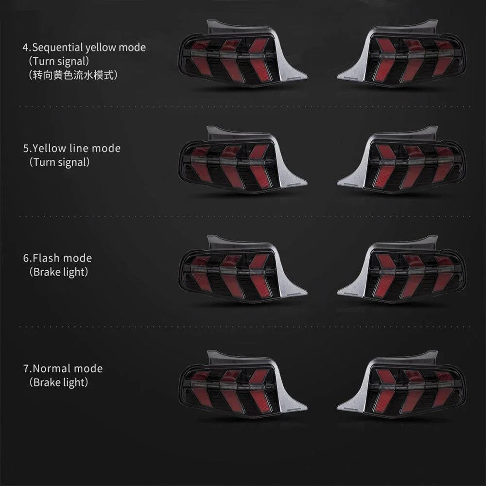 Vland LED Tail Lights Assembly for 2010-2012 Ford Mustang 5th Gen (S-197 II)
