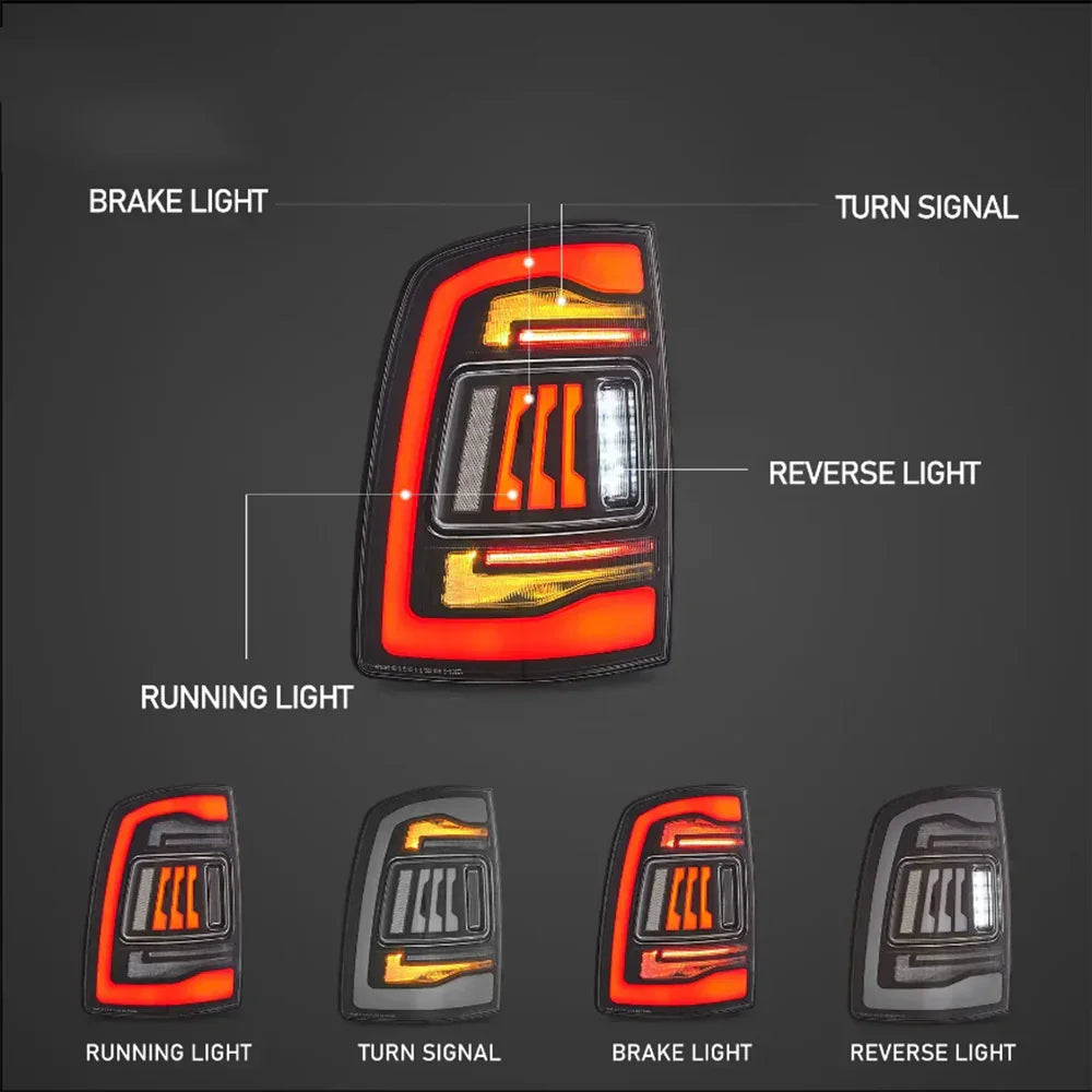 Vland Upgrade LED Tail Lights Assembly for 2009-2018 Dodge Ram