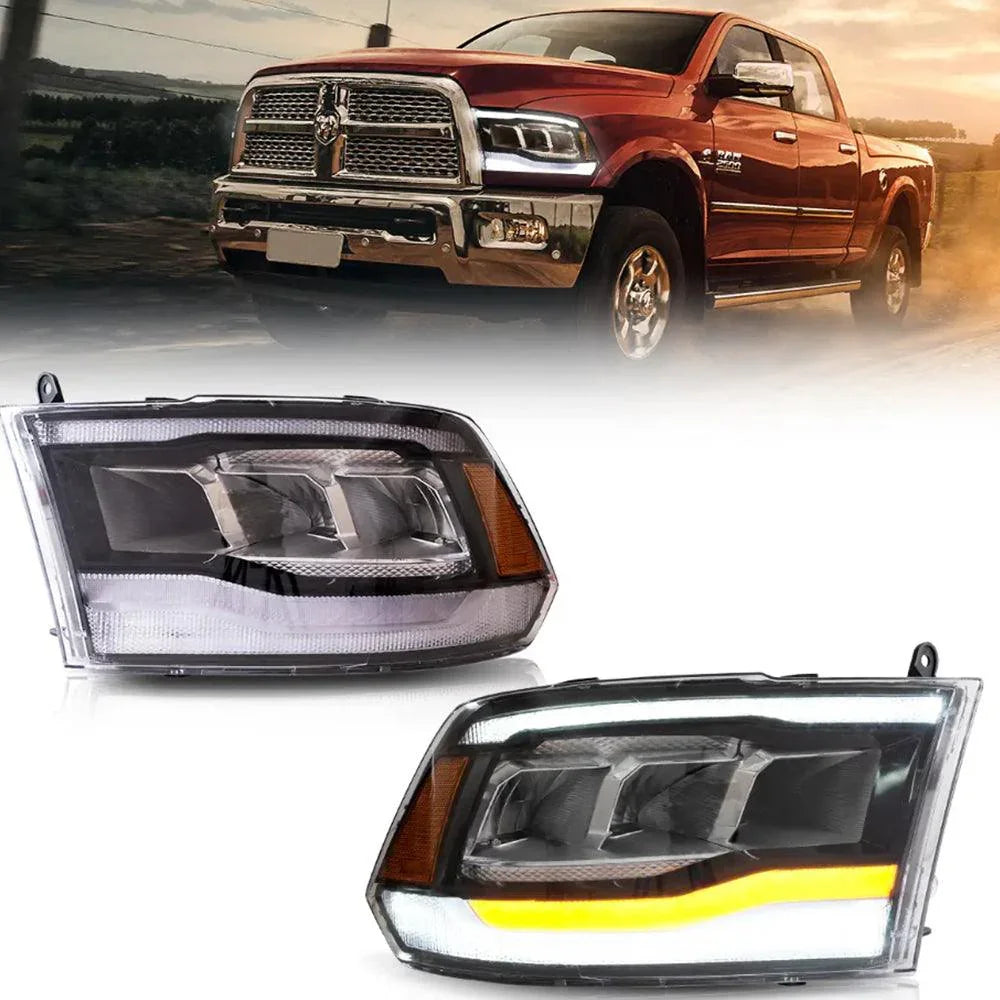 Vland LED Headlight Assembly for 2009-2018 Dodge Ram 4th Gen 1500 2500 3500