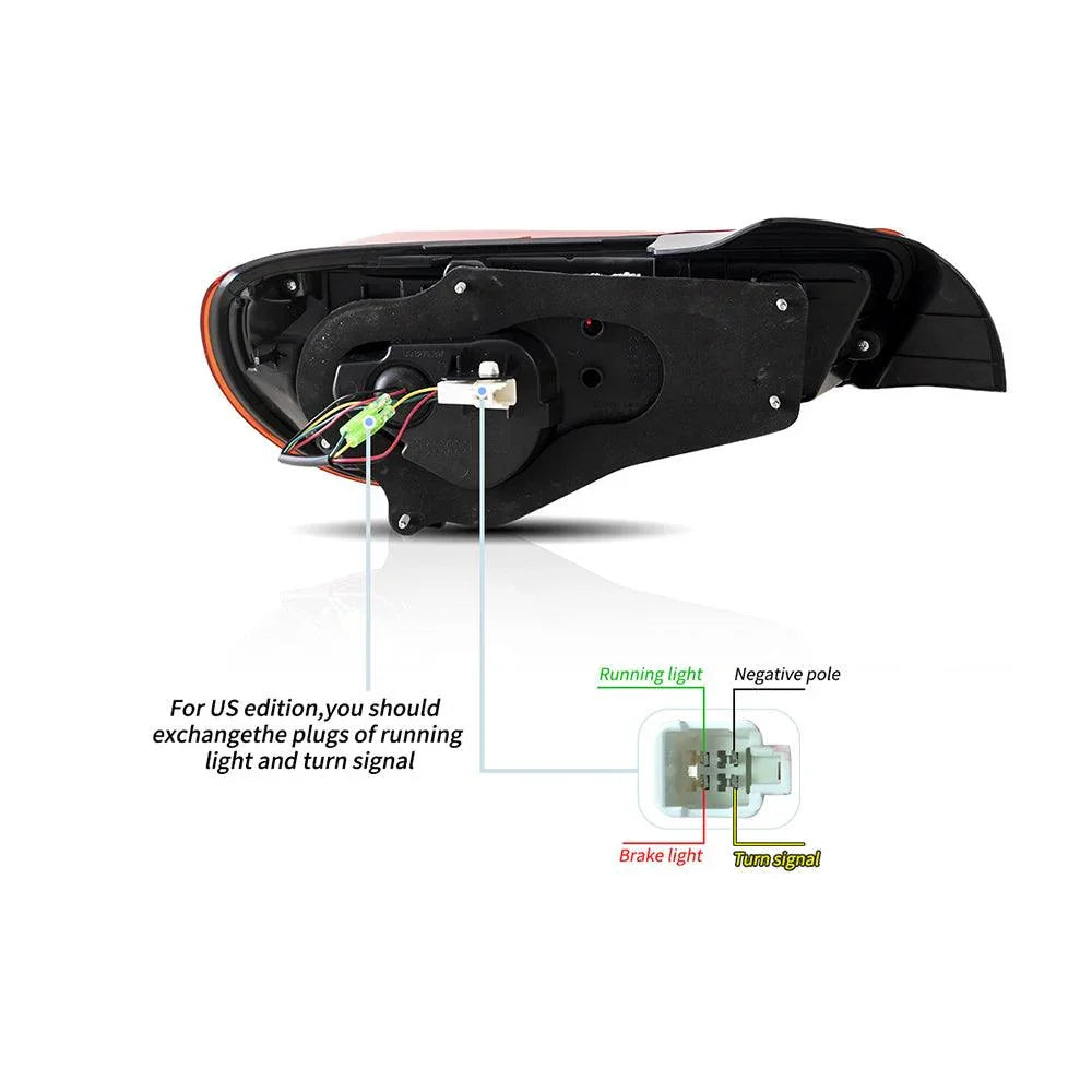 Vland Sequential LED Tail Lights for 2012-2021 Toyota 86, Subaru BRZ, Scion FR-S