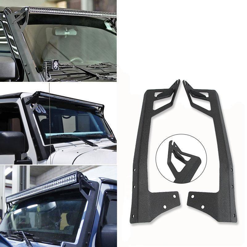 Auxbeam 50" Straight Light Bar Windshield for 2007-2017 Jeep Wrangler JK