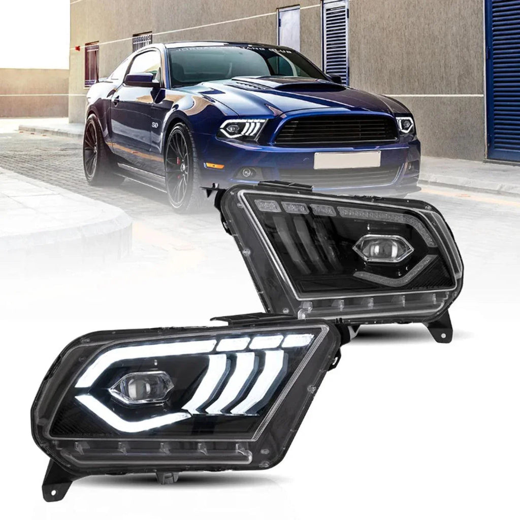 Vland DOT Approved LED Headlight for 2010-2014 Ford Mustang 5th Gen Facelifted