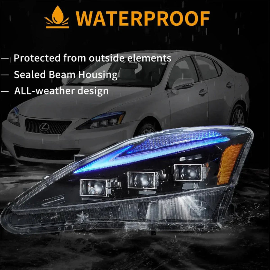 Vland LED Headlight Assembly for 2006-2012 Lexus IS250/IS250C/IS350/IS220d