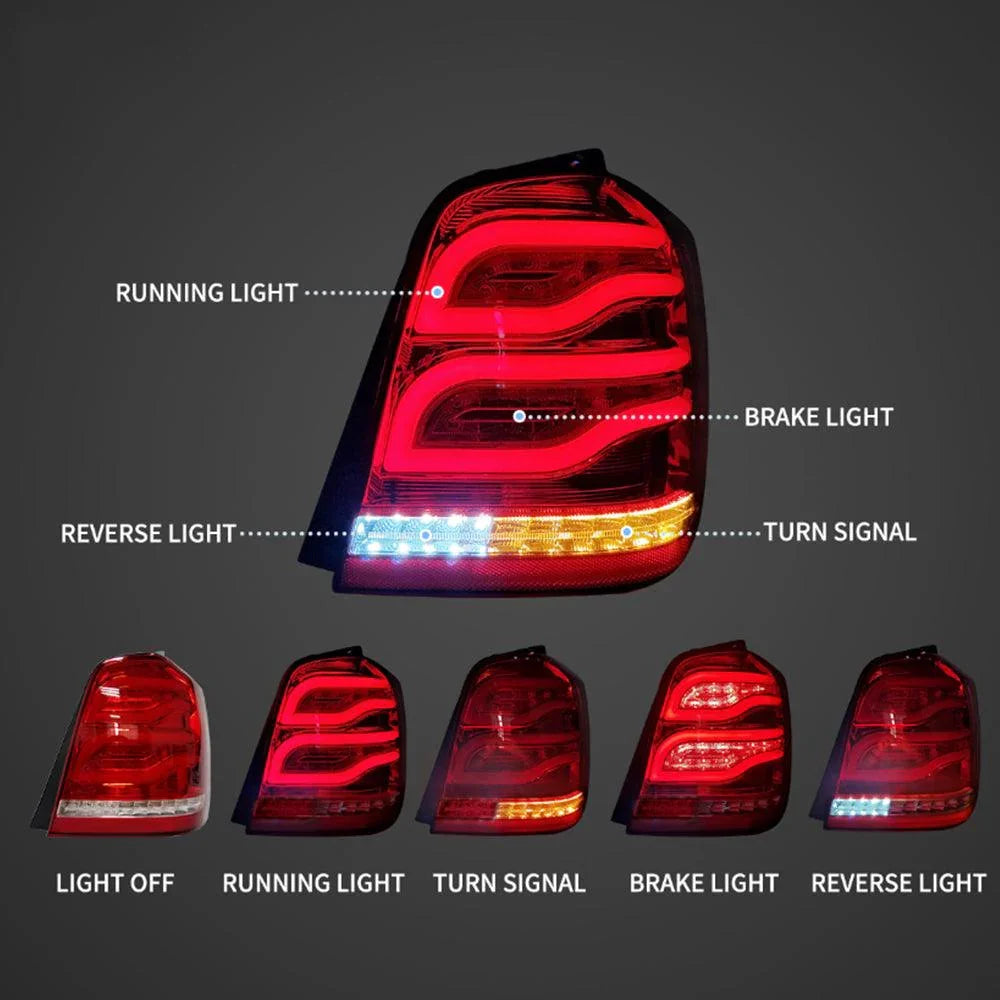 Vland LED Tail Lights Assembly for 2001-2007 Toyota Highlander 1st Gen (XU20)