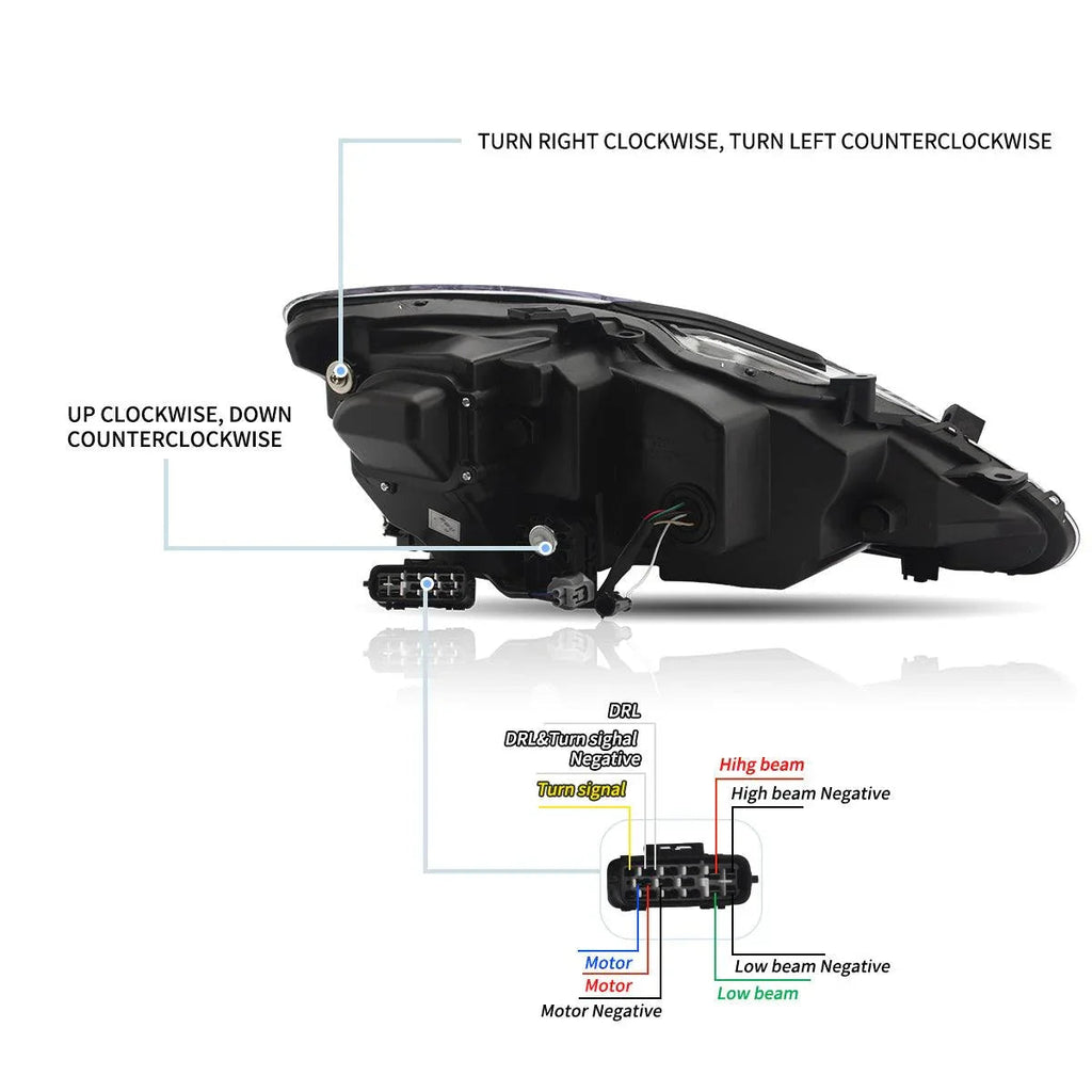 Vland LED Headlight Assembly for 2006-2012 Lexus IS250/IS250C/IS350/IS220d