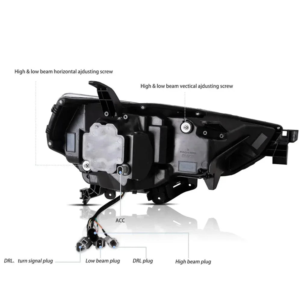 Vland LED Headlight Assembly 4Pcs Projector Upgrade for 2014-2024 Toyota 4Runner