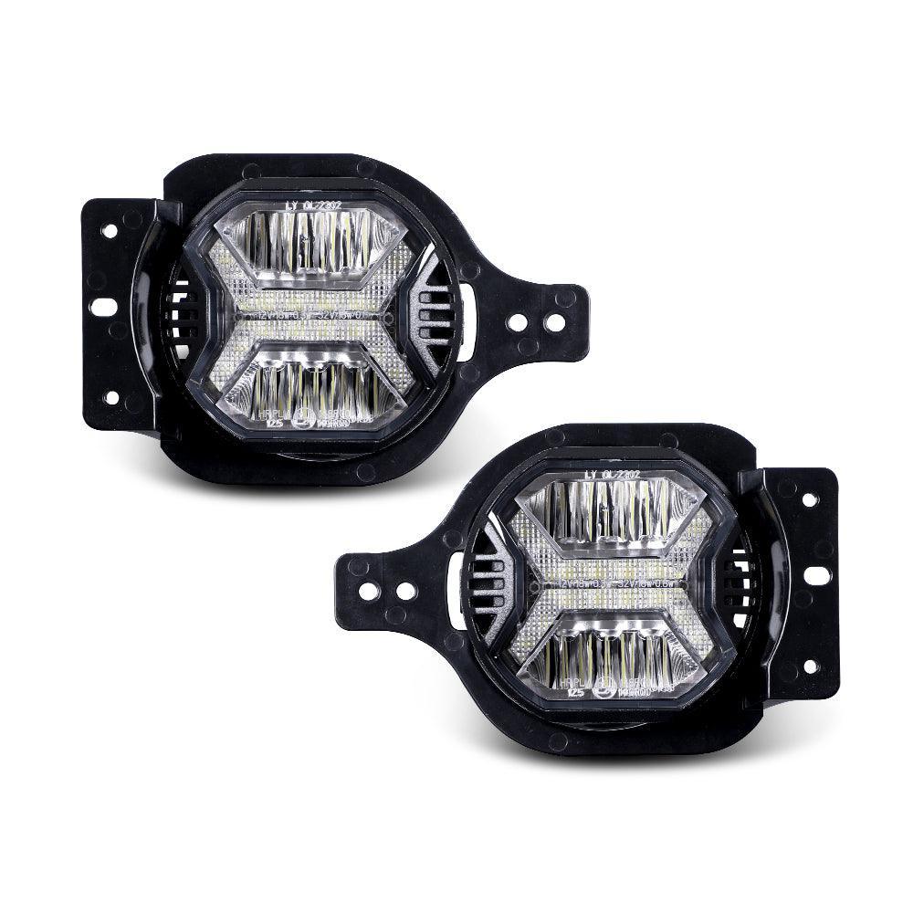 Auxbeam 4 Inch LED Fog Lights with White DRL for Jeep Wrangler JL 2018-2021