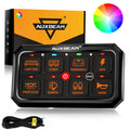 RGB Series 8 Gang (RA80 XL) Switch Panel, Larger Size, Toggle/ Momentary/ Pulsed Mode Supported