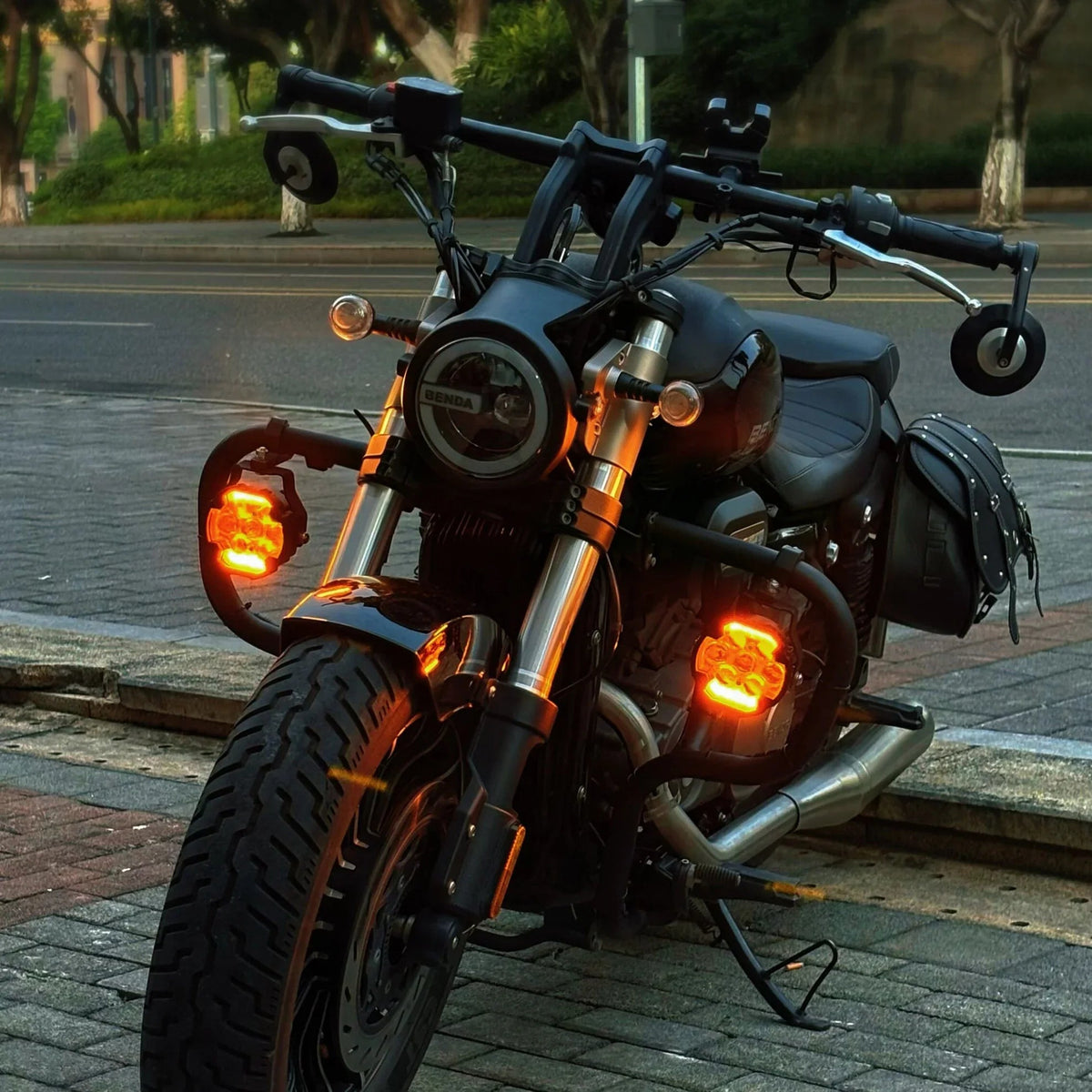 Auxbeam AX7 Series Dual-Color Switchback LED Spotlights with 2M Extension Cable