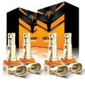 Auxbeam H11+H11 LED Headlight Bulbs 60W Q20-SE Series 1:1 OEM Factory Size 4