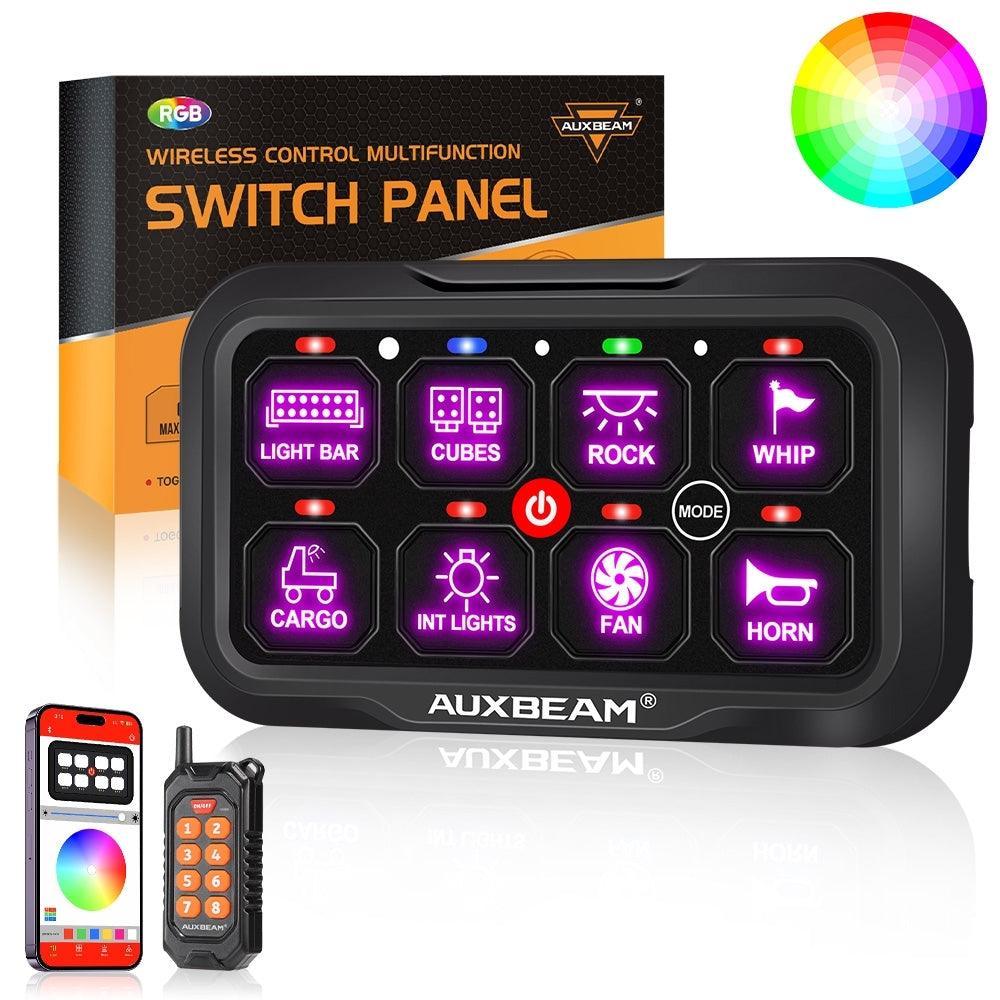 Auxbeam AC Series 8/12 Gang RGB Switch Panel with APP&Remote Control