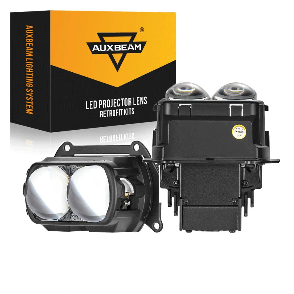 Auxbeam 3.5 inch 132W Hyperbolic Rectangular Bi-LED Projector Lens Headlight K9