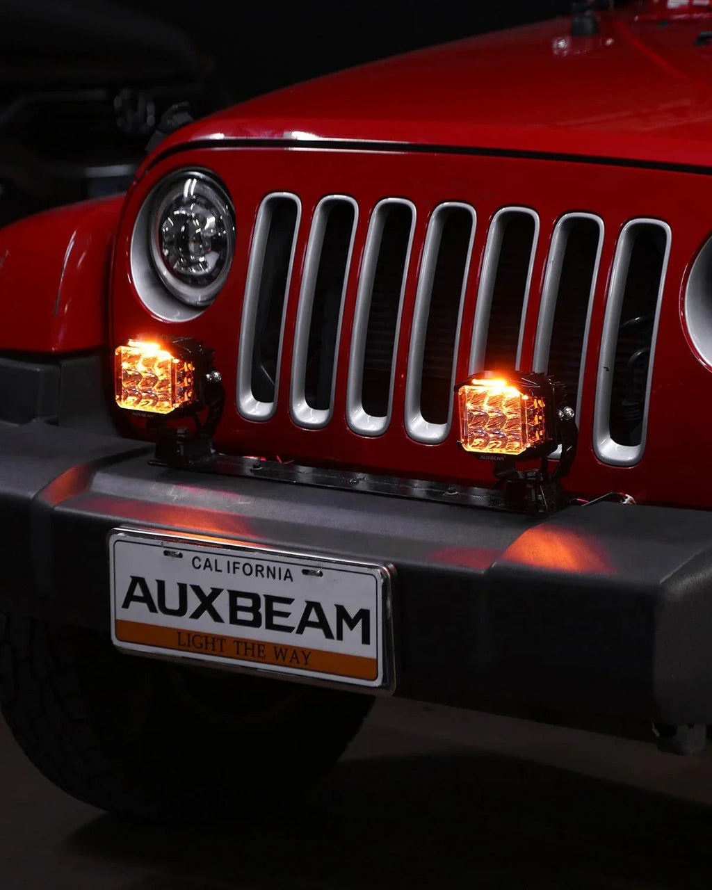 V-MAX Series | 5 Inch 168W 16440LM Spot Beam Side Shooter LED Square Pod Lights with Amber DRL