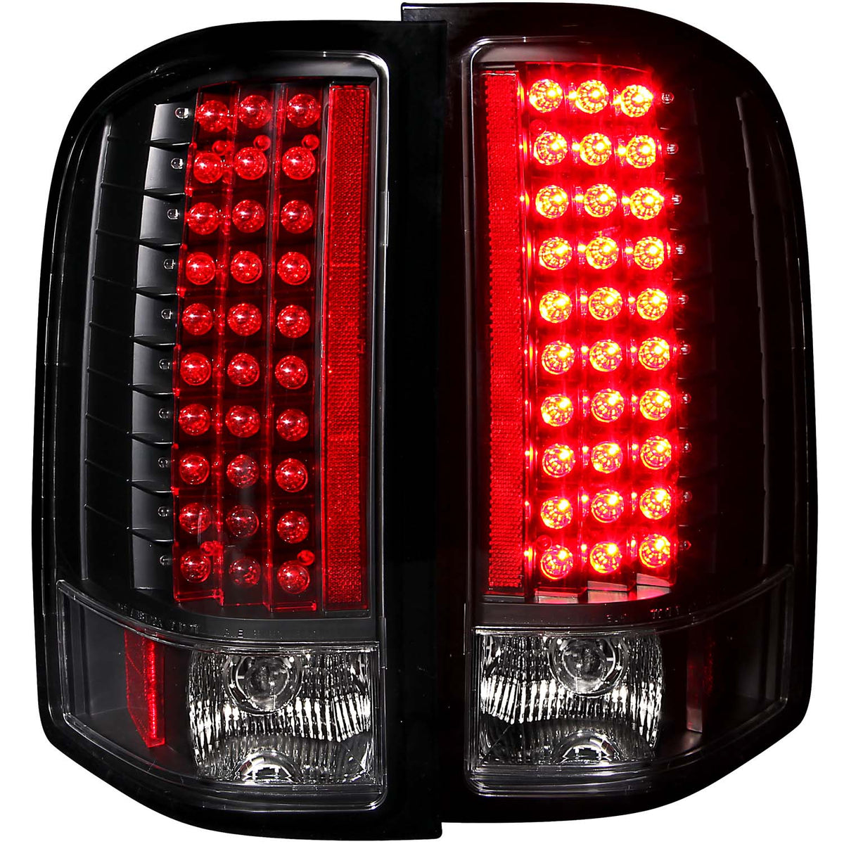 2007-2013 Chevrolet Silverado 1500 & More Tail Light Assembly Black ANZO 311081