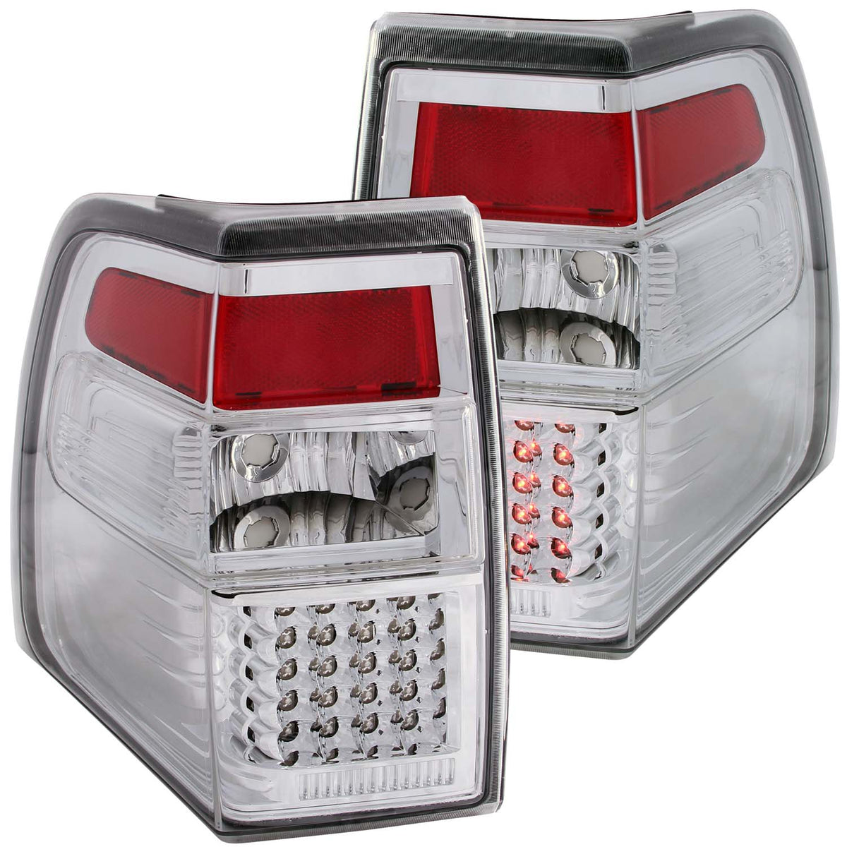 2007-2017 Ford Expedition Tail Light Assembly Chrome ANZO 311109