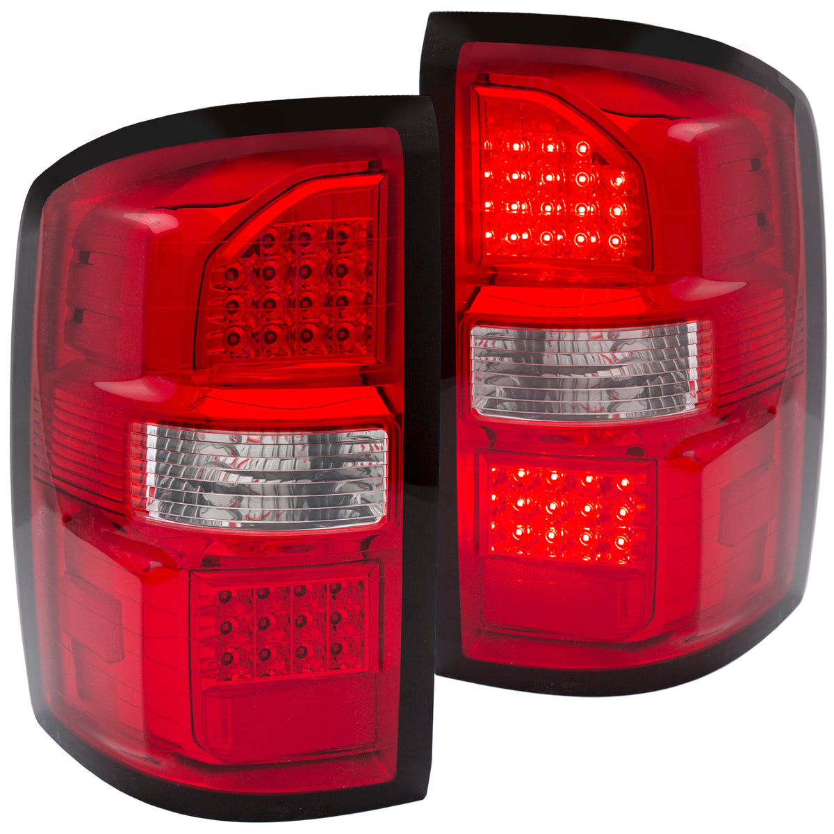 2014-2015 GMC Sierra 1500 & More Tail Light Assembly Chrome ANZO 311217