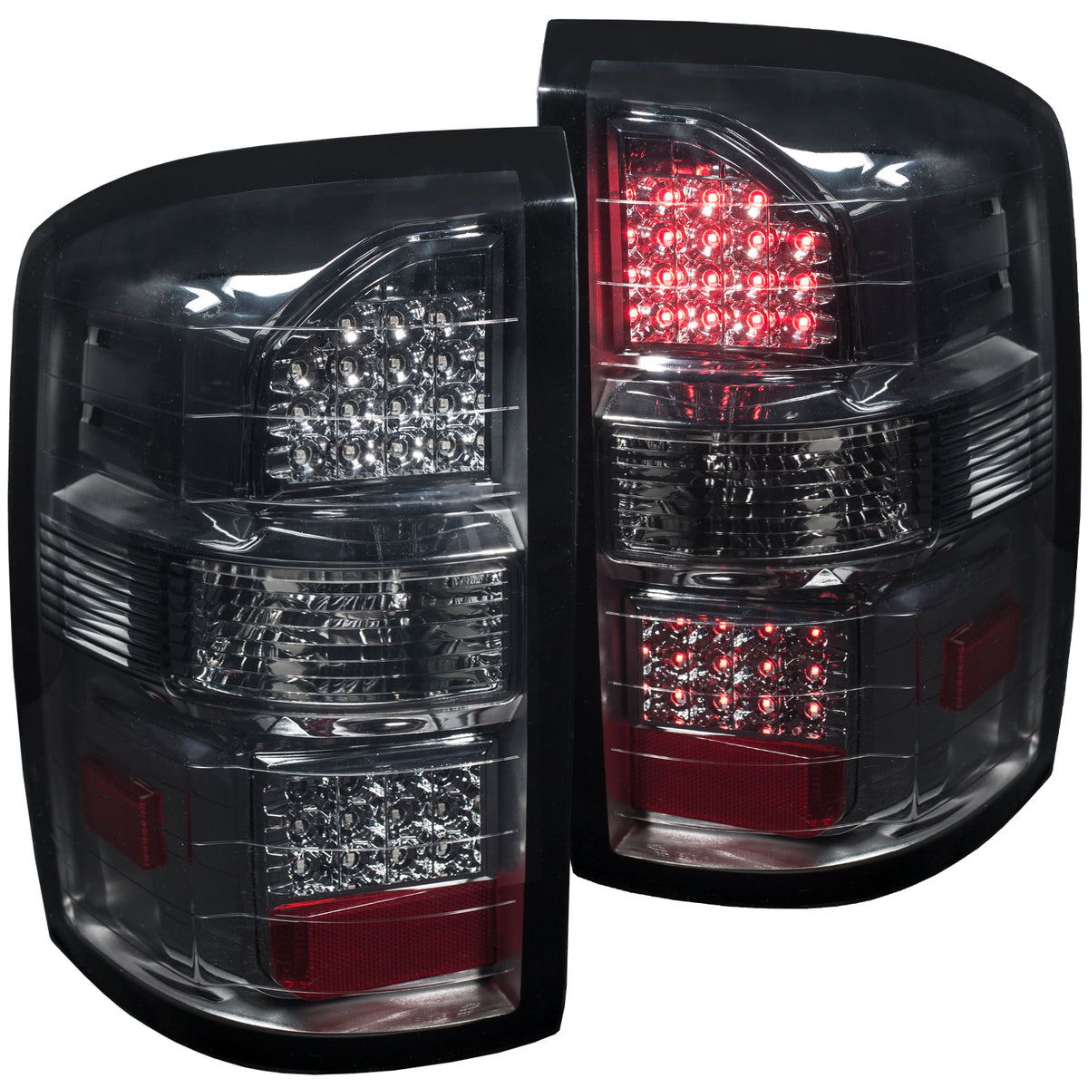 2014-2015 GMC Sierra 1500 & More Tail Light Assembly Chrome ANZO 311218