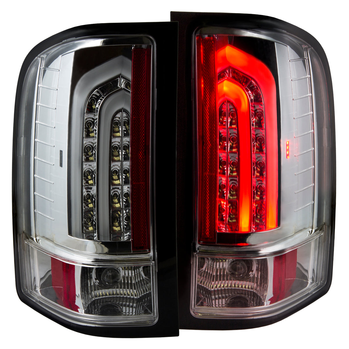 2007-2013 Chevrolet Silverado 1500 & More Tail Light Assembly Chrome ANZO 311224