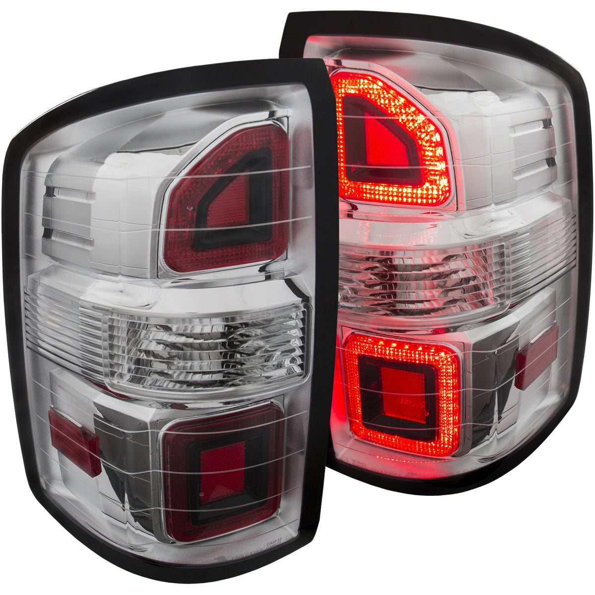 2014-2015 GMC Sierra 1500/Sierra 2500 HD Tail Light Assembly Chrome ANZO 311240
