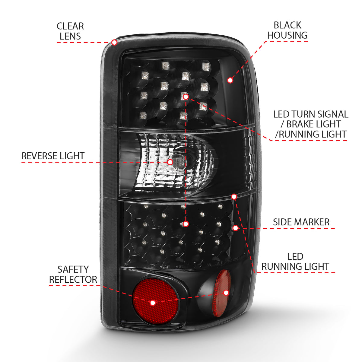 2000-2006 Chevrolet Suburban / 2000-2006 Chevrolet Tahoe Led Taillights